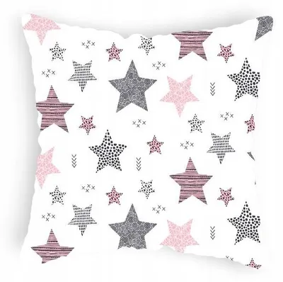 Produktbild von Designpremium Kissenbezug Weiß Sterne 40x40 cm Baumwolle