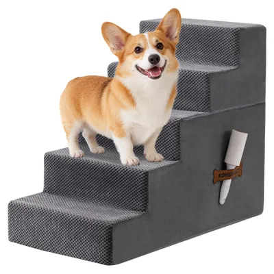 Produktbild von Hundetreppe und Rampe für hohe Betten und Sofas, verstellbar und waschbar