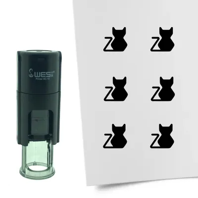 Obrázek produktu pro CombiCraft Stamp Cat 10mm kulaté - černý inkoust
