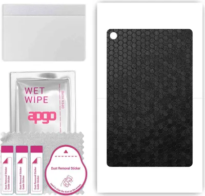 Produktbild von apgo Rückseite Schutzfolie, Skin, kompatibel mit Teclast T50, Hinten Displayschutzfolie aus Vinylfolie, kratzfest, einfache Montage - Schwarze Honigwabe