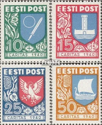 Produktbild von Briefmarken Estland 1940 Mi 152-155 (kompl.Ausg.) postfrisch Gemeinschaftshilfe