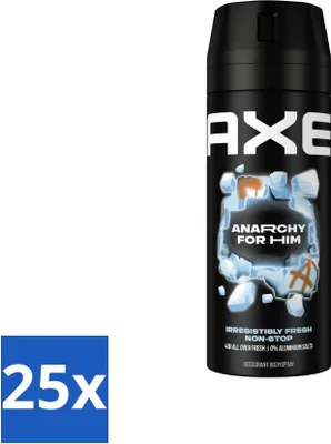 Produktbild von Ax Deodorant Körperspray Anarchy for Him 150 ml - Vorteilspack - 25 Stücke