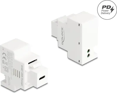 Immagine prodotto di DELOCK Keystone Modul mit USB-C Ladebuchse PD 20W weiß