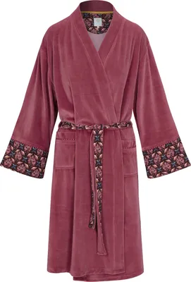Produktbild von PIP STUDIO Damen Morgenmantel Naomi Kimono Velvet Solid