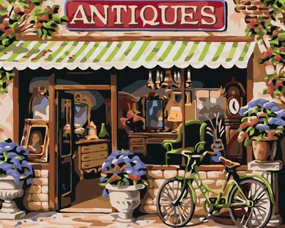 Obrázek produktu pro Zuty - Diamantové malování - ANTIQUARIÁT, 40x50 cm, vypnuté plátno na rám