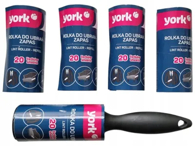 Produktbild von York Fusselrolle Kleiderbürste mit 4 Ersatzrollen