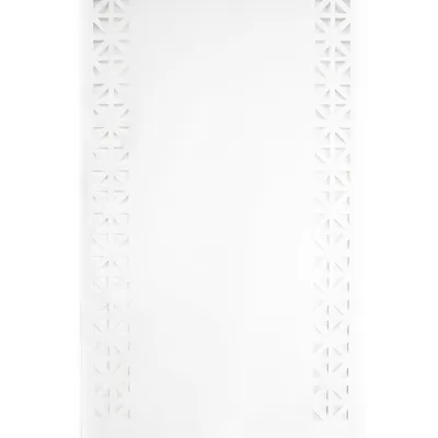 Produktbild von Tischläufer für Zuhause und Garten mit Laserschnittmuster, 140x40 cm aus Polyester Weiß