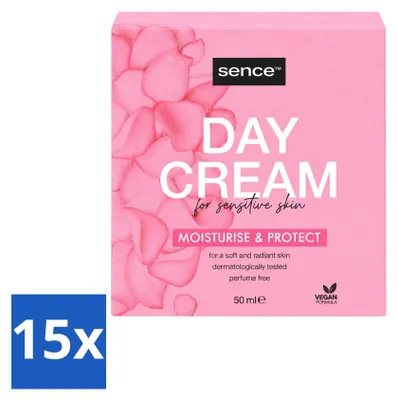 Productafbeelding van 15 x Sence Dagcrème voor Gevoelige Huid - Verzachtende crème - 50 ml - Voordeelverpakking - 15 stuks