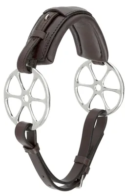 Image de Stübben SteelTec Muserolle Sonnenrad en cuir Ebony Full
