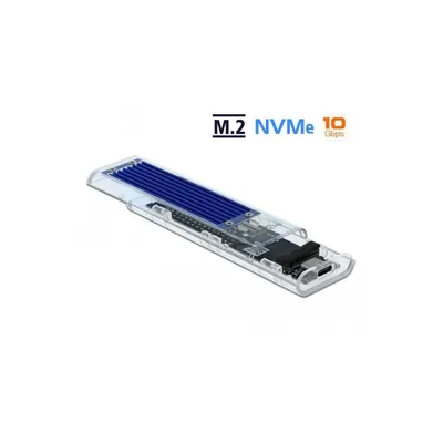 Productafbeelding van Delock Externe behuizing voor M.2 NVMe PCIe SSD met USB Type-C poort, transparant