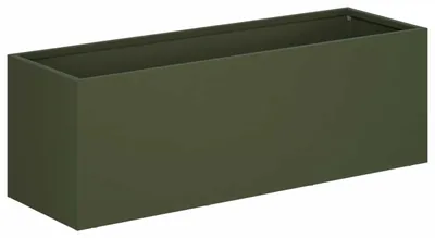 Obrázok produktu pre vidaXL Záhradný kvetináč, olivovo zelený, 60 x 20 x 20 cm, z pozinkovanej ocele