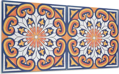 Produktbild von Blumenmuster Auf Dem Hintergrund – Selbstklebende Fliesen – Wandverkleidung – Wandpaneel – PVC Fliesen – Vinylflisen – PCV Flisen – Selbstklebend – Wanddeko – 10 Stück 100 x 50 cm