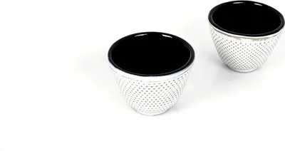 Produktbild von Gietijzeren Theepot 1,1 l - Vintage Theemaker Set mit Untersetzer - für lose Tee - cremefarben