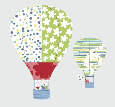 Produktbild von RoomMates Wandsticker - Heißluftballons