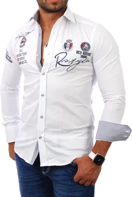 Produktbild von Redbridge Herren Party Club Style Langarm Hemd RB-2130 Weiß 4XL