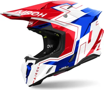 Produktbild von Airoh Twist 3 Dizzy Motocross Helm, blau/rot/weiß, XL (61/62)