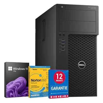 Produktbild von Dell Precision 5820 Tower PC Computer - Intel Xeon-W2123 bis 4x 3,9GHz - 16GB RAM - 512GB SSD - Nvidia Quadro P2000 - Windows 11 Pro - Norton 1 Jahr