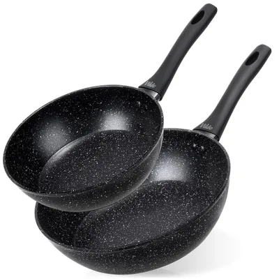 Produktbild von Vilde | Bratpfannen 2er Set - Ø 24/28 cm - Aluminium - Antihaftbeschichtung - GRANITICA