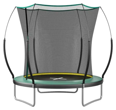 Image de Trampoline de sécurité de 183 cm, sans ressorts et sans coutures, trampoline de jardin avec filet de sécurité, résistant aux intempéries et durable, pour une utilisation en extérieur