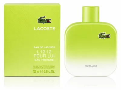 Produktbild von Lacoste L.12.12 Eau Fraiche Pour Lui, Männer, 100 ml, Nicht nachfüllbare Flasche, Spray, ALCOHOL DENAT, AQUA/WATER/EAU, PARFUM/ FRAGRANCE, LIMONENE, ETHYLHEXYL, METHOXYCINNAMATE,...