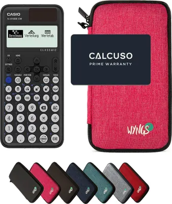 Produktbild von Casio fx-810DE CW ClassWiz inkl. WYNGS Schutztasche Pink - Wissenschaftlicher Taschenrechner - Basic Set
