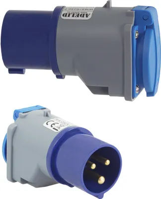 Produktbild von Camping Adapter CEE-Stecker 230 V16A auf  Schukosteckdose 230 V 16A 3P Caravan