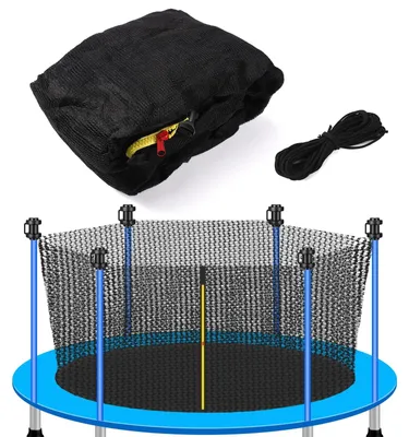 Produktbild von Trampolinnetz Ersatz 4,27m - Sicherheitsnetz mit verstellbarem Riemen - Schwarz