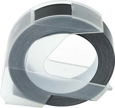 Produktbild von vhbw 3D Prägeband-Schriftband-Kassette Ersatz für Dymo 0898132 für Etiketten-Drucker 3m x 12mm Weiß auf Schwarz