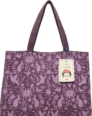 Produktbild von Fritzi aus Preußen Schultertasche Easy 01 Canvas Shopper Nature Folk dunkelviolett