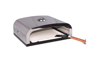 Produktbild von Garden Pleasure 504018 Grill-Pizzaofen 'Garden Pleasure' für Innen, ideal für Sommer, aus Edelstahl mit Keramik-Pizzastein