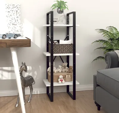 Produktbild von "2026 Promotion" Bücherregal - Standregal - Aktenregal - 3 Fächer - Weiß 40x30x105 cm - Holzwerkstoff - Wohnzimmerschrank CC27197