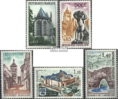 Produktbild von Briefmarken Frankreich 1971 Mi 1756-1760 (kompl.Ausg.) postfrisch Tourismus
