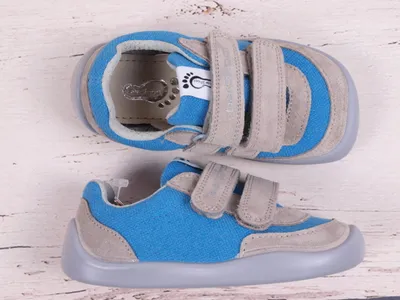 Produktbild von Canvas-Sneaker 3F OHIO 3BS26/44 bar3foot super flexi blau barfuß