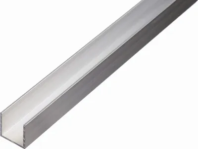 Immagine prodotto di Alberts 474362 Profilo a U, alluminio, naturale, 1000 x 15 x 15 mm