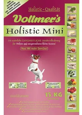 Produktbild von Vollmer's Holistic Mini 15 kg, Adult, jede Rasse, Geflügel, 15 kg