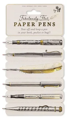 Produktbild von Lesezeichen, flach, aus Papier, mit Kugelschreiber, 6 Stück