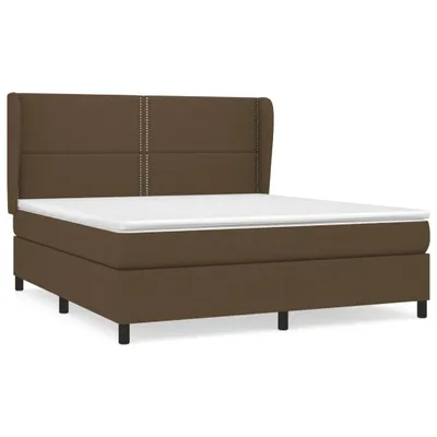Produktbild von Boxspringbett mit Matratze Dunkelbraun 180x200 cm Stoff