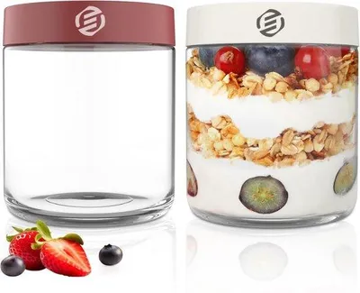 Produktbild von Nachtliche Oat-Potjes-Set - Muesli-Behälter - Glas-Set - Haferflocken - Set - Muss-Haben für dein Frühstück