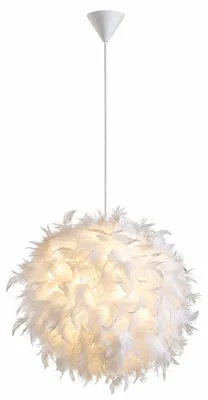 Produktbild von Pendelleuchte Federkugel 20402 Ø40CM 1 flammig, E27 Entenfeder WEISS