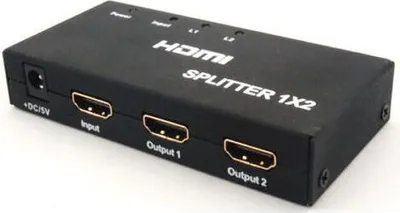 Produktbild von PremiumCord Externer HDMI-Splitter, 2x HDMI 1.4 Anschluss schwarz