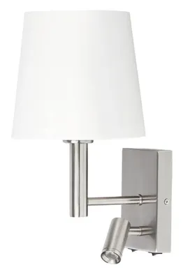 Image de Applique hôtel avec liseuse E27 chrome satiné Harvey 6539 Rabalux