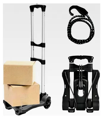 Produktbild von Klappbare Sackkarre, 40 kg / 88 lbs, Leichte Transportkarre aus Aluminiumlegierung für Reisen, Umzüge und Büroanwendungen