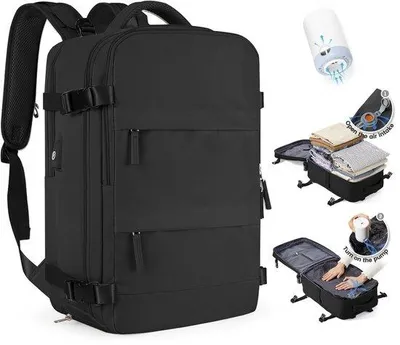 Immagine prodotto di Valigia da viaggio sottovuoto da donna, zaino con airbag dotato di sistema sottovuoto e pompa, impermeabile, bagaglio da viaggio per donne