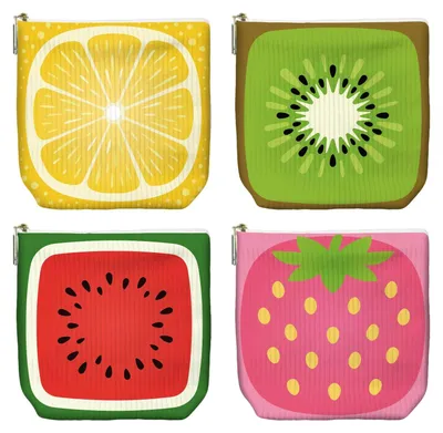 Immagine prodotto di Solidchoice - Set di 4 piccole trousses da trucco in velluto a coste, con chiusura a zip