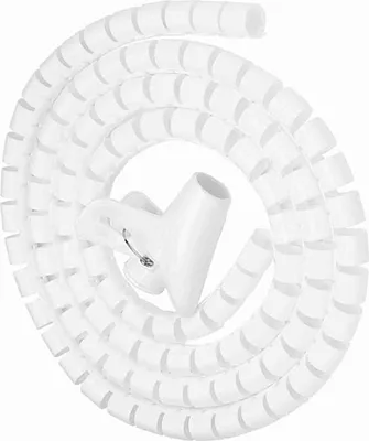 Obrázok produktu pre Flexibilná špirálová rúrka Organizátor káblového zábalu Ochranný drôtový chránič Skladovanie bielych 1,5 m * 16 mm