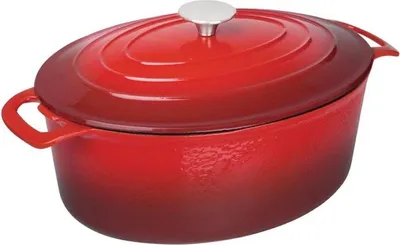 Immagine prodotto di Casseruola ovale grande Vogue, rossa, 6 litri