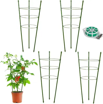 Obrázek produktu pro Podpěra pro šplhání rajčat 4 kusy nastavitelná podpěra pro šplhání okurek 45 cm - multifunkční a robustní
