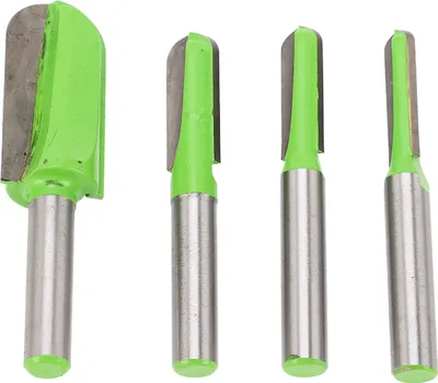 Imagen del producto de 4 brocas para cajas de núcleo, punta redonda profunda, vástago de 8 mm, fresa para router, CNC, carpintería, tallado y mecanizado
