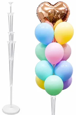 Obrázok produktu pre Stojan na balóny stojan na 19 balónov dekorácia na oslavu svadbu narodeniny 160 cm