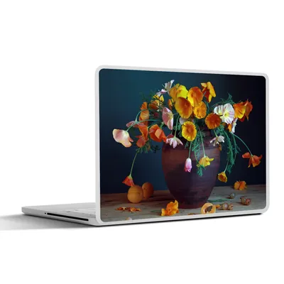 Produktbild von MuchoWow® Laptop Aufkleber Sticker Cover Vase - Farben - Stilleben 32.5x23.5 cm - Sticker für Laptop - Selbstklebend